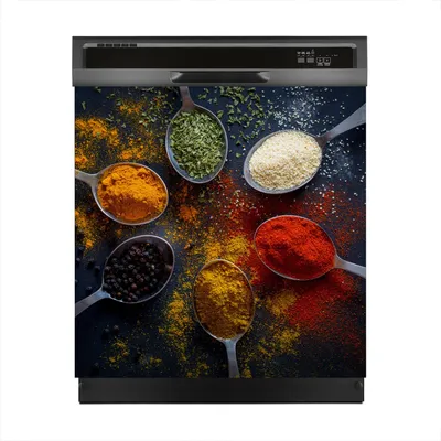 Produktbild von Aufkleber sticker 60x60 cm Dekorative folie Spülmaschine - Gewürze Gemüse