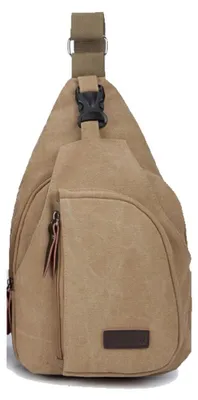 Produktbild von Canvas-Umhängetasche, Crossbody-Rucksack, Wanderrucksack, Tagesrucksack für Damen und Herren, Outdoor-Aktivitäten, Radfahren, Reisen