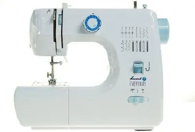 Obrázok produktu pre Łucznik EVERYDAY, Modrá, Biela, Poloautomatický šijací stroj, Šitie, 4 kroky, Otočné, Jazdec, Elektrický