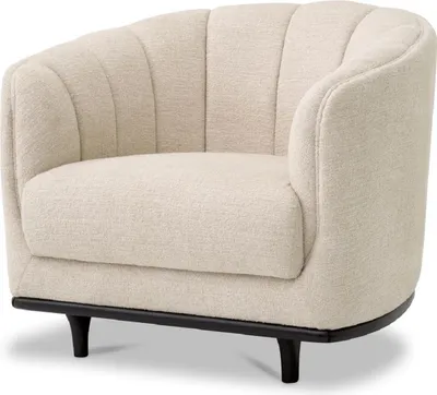 Produktbild von Casa Padrino Luxus Sessel Beige / Schwarz 87 x 86 x H. 74,5 cm - Wohnzimmer Sessel - Hotel Sessel - Wohnzimmer Möbel - Hotel Möbel - Luxus Möbel - Wohnzimmer Einrichtung - Luxus Einrichtung