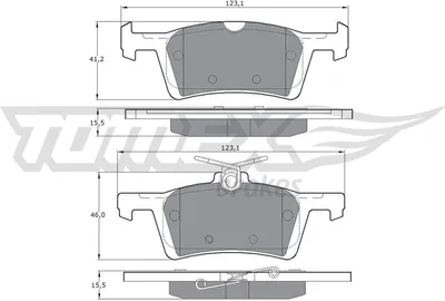 Produktbild von TOMEX brakes Bremsbeläge Satz Hinten Bremsklötze passend für PEUGEOT 308 SW II TX 17-02