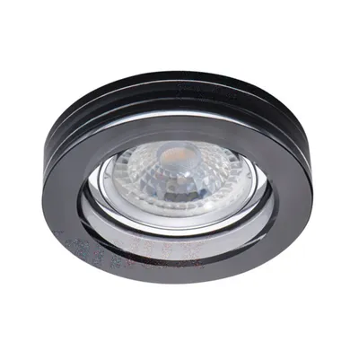 Image de Kanlux cadre d'encastrement rond lampe encastrée cristal noir