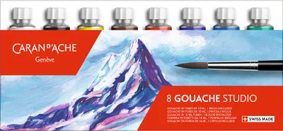 Produktbild von CARAN D'ACHE Gouache GOUACHE STUDIO in Farbtuben 8er Etui