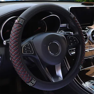 Immagine prodotto di Coprivolante in pelle - Universale e antiscivolo - 37-38 cm - Rosso