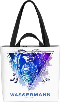 Produktbild von VOID Sternzeichen Sterne Horoskop Wassermann Tasche 33x33x14cm,15l Einkaufs-Beutel Shopper Einkaufs-Tasche Bag