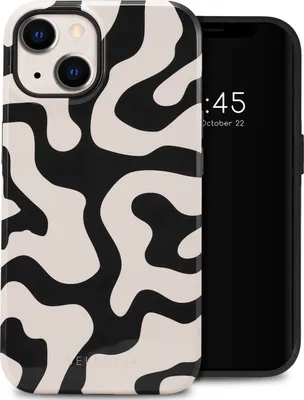Produktbild von Selencia Vivid Back Cover iPhone 14 - Art Wave Black