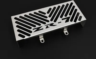 Image de ZIEGER Protège radiateur compatible avec Kawasaki ZR-7 Design logo argent