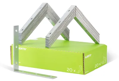 Produktbild von Alberts Stuhlwinkel | sendzimirverzinkt | 150 x 150 x 25 mm | 20er Set