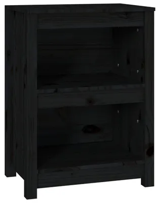 Obrázek produktu pro vidaXL Knihovna černá 50x35x68 cm Masivní borovicové dřevo