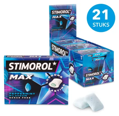 Produktbild von Stimorol max Pfefferminze (21x 20gr)