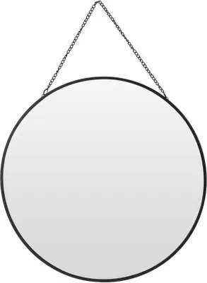 Produktbild von Zrkadlo okrúhle 30 cm nástenné zrkadlo kovové čierne sklo make-up zrkadlo dekoratívne zrkadlo