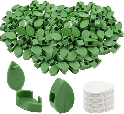 Imagen del producto de Soportes autoadhesivos para plantas trepadoras, 100 unidades, color verde