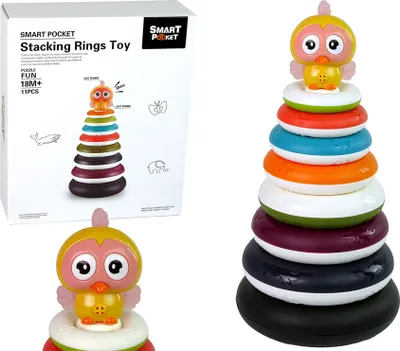 Produktbild von Leantoys Lernpyramide mit Reifen Duckie Wheel