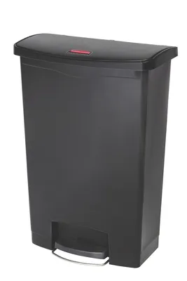 Image de Rubbermaid - Slim Jim Step On Container Front Step Plastique 90 litres - Polyéthylène - Noir