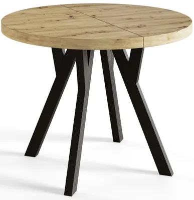 Produktbild von Esstisch Rund Ovo, Esstisch Ausziehbar 120-220 cm, Moderner Wohnzimmertisch und Küchentisch, Artisan