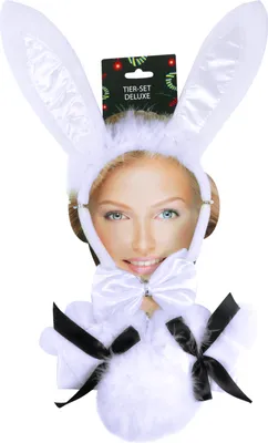 Produktbild von Karneval Oster Kostüm-Set Ohren Bunny, Modell / Charakter: Hase weiß