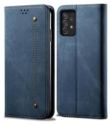Immagine prodotto di Custodia Galaxy A33 5G, Custodia in pelle a portafoglio con chiusura magnetica e supporto per Samsung Galaxy A33 5G blu