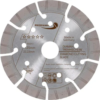 Produktbild von PRODIAMANT Diamanttrennscheibe 125mm Beton / Granit Turbo BG013