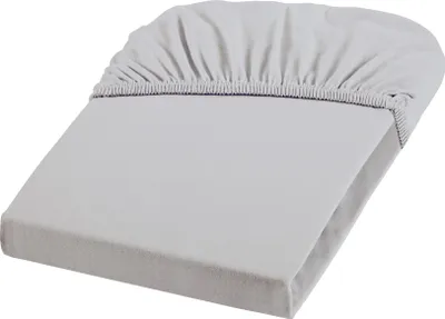 Produktbild von Jenny C Single Jersey Spannbettlaken Silber 150 x 200 cm