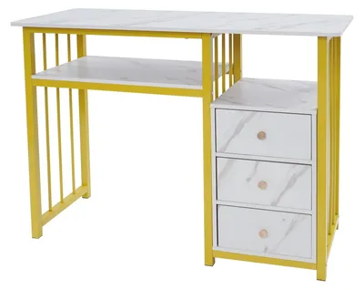 Image de Table de manucure avec 3 tiroirs pour salon de beauté