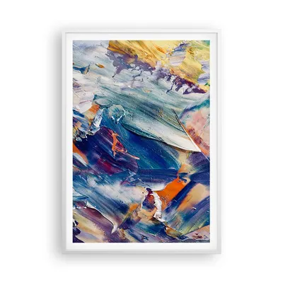 Produktbild von Gerahmtes Poster - Weißer Rahmen - Die Farben Farbe Abstraktion - 70x100 cm - Wand Bild - Wanddeko - Wandbilder - Kunstposter - Wandposter - Bilderrahmen - Bilder - Kunstdruck - P2WPA70x100-5113