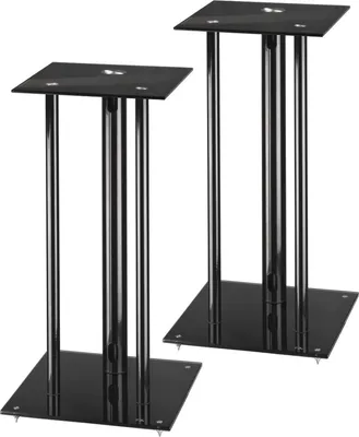 Produktbild von Hama Lautsprecherständer für schwere Boxen, mit Kabelführung, universal, Schwarz (00220881)