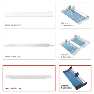Produktbild von Dahle Anpress-Schiene für Modell 507 1. Generation