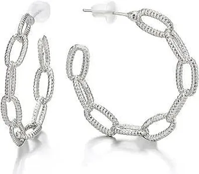 Immagine prodotto di Orecchini Statemundt - Cerchi a cerchio ("huggie") - gioielli eleganti per feste, donne e occasioni speciali