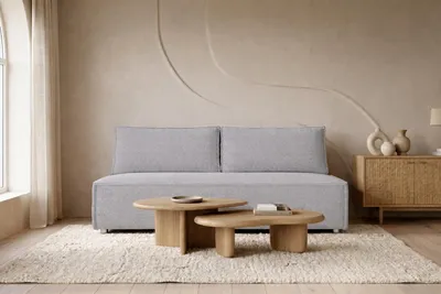 Produktbild von Kaiser Möbel Sofa mit schlaffunktion und bettkasten DUO, stoff Poso, Silber