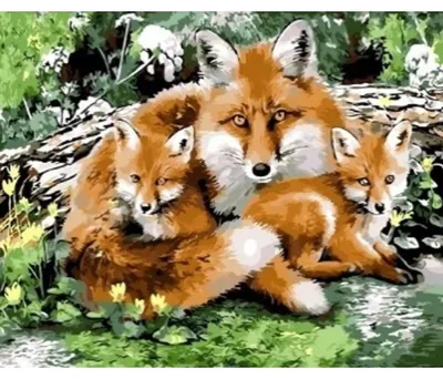 Produktbild von NORIMPEX Kleine Diamantfuchsfamilie 30x40cm