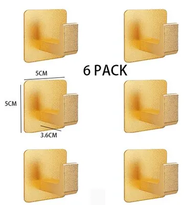 Imagen del producto de Paquete de 6 ganchos adhesivos para toallas