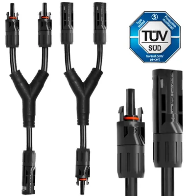 Produktbild von Y Solarstecker 6mm Verteiler 1 Paar Kabel PV Solarkabel Stecker Solar