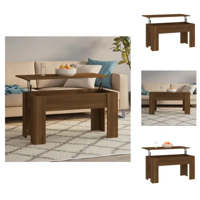 Immagine prodotto di vidaXL Tavolino da caffè marrone effetto rovere 101x49x52 cm in legno - Tavolini da caffè