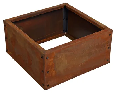 Image de Bordure de jardin surélevée - Acier corten - Facile d'entretien - 50x50x25 cm