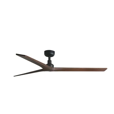 Produktbild von Energiespar Deckenventilator mit Fernbedienung Klim L Schwarz-Nussbaum 150 cm