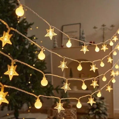 Obrázek produktu pro LED reflektor pro venkovní použití, kempingový reflektor, 6 m × 40, napájený z baterií, teplé světlo, s blikajícím páskem