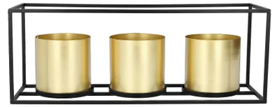 Immagine prodotto di Vaso per piante - Colore: oro, dimensioni: 48x16x18 cm