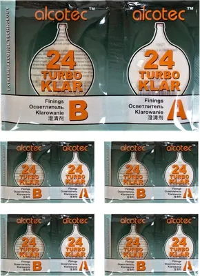 Produktbild von HUGBERT Alcotec Turbo Klar 24h Klärmittel Schönung Vodka Alkohol Schnaps Wein Bier, 5 Stück