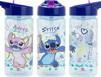 Produktbild von Disney Stitch Angel Wasserflasche Trinkflasche Flasche 530 ml Tragegriff