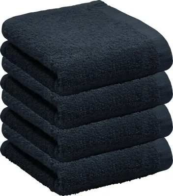 Produktbild von REDBEST Gästetuch Oceanside" 4er-Pack schwarz 30x50 cm"