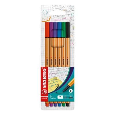 Immagine prodotto di Fineliner - STABILO punta 88 - confezione da 6 - con 6 colori diversi
