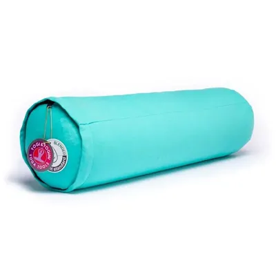 Immagine prodotto di Bolster Rotondo Turchese Cotone Organico (ocs) - 60x16cm; ±2300 G