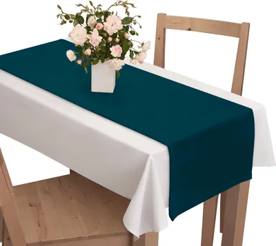 Produktbild von Tischläufer aus Velours 40 x 130 cm Dunkelblau