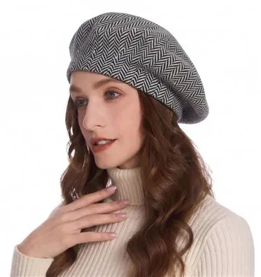 Produktbild von Wollmütze für Damen - Reversibel - Doppelsteg - Weich und Warm - Einheitsgröße - 30% Kaschmir, 70%.Polyacryl