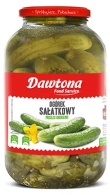 Imagen del producto de Dawtona, pepinillos en escabeche, 4,1 kg, peso neto después de escurrir: 2,2 kg