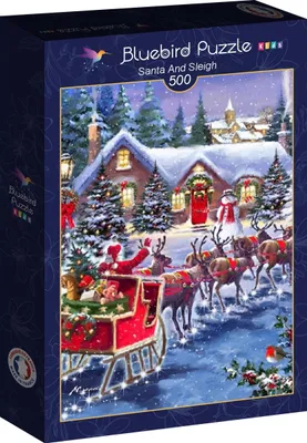 Image de Bluebird Puzzle Noël Santa And Sleigh - 500 pièces