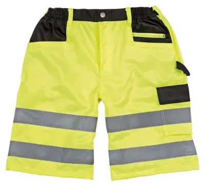 Imagen del producto de Pantalones cortos de trabajo "Safe-Guard" para hombre, modelo FK1938 (talla 30R), color amarillo fluorescente