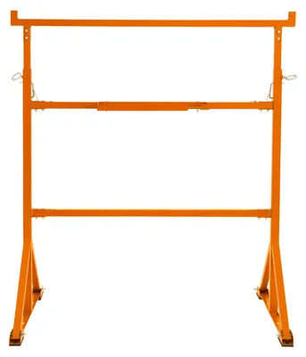 Produktbild von Arbeitsbock 1 Stück, höhenverstellbar 105,5-185,5 cm, 105 cm breit, 200 kg Tragkraft, mit Werkzeugablage