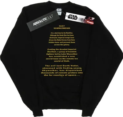 Produktbild von Star Wars - "The Empire Strikes Back Opening Crawl" Sweatshirt für Herren BI45736 (3XL) (Schwarz)