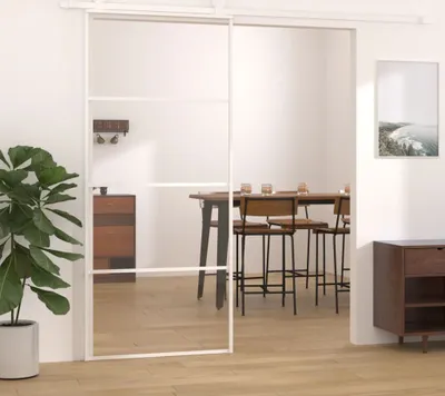 Produktbild von Drzwi przesuwne ESG szkło i aluminium 90x205 cm Biały